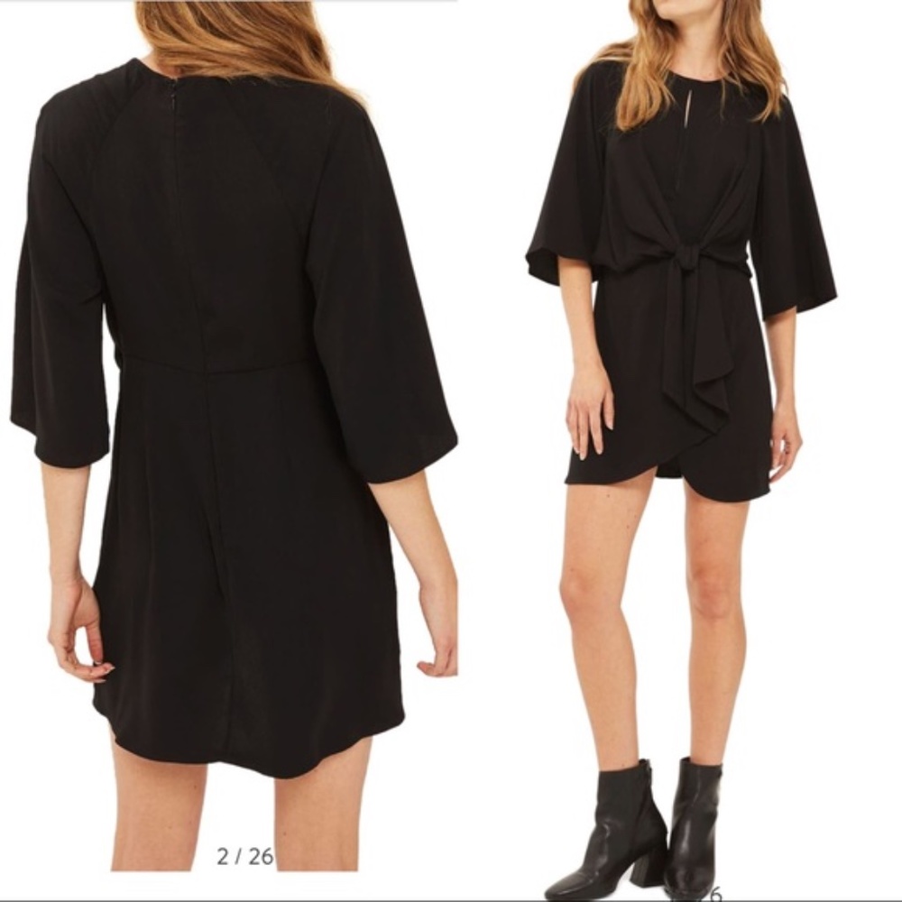 TopShop Front Tie Mini Dress Keyhole